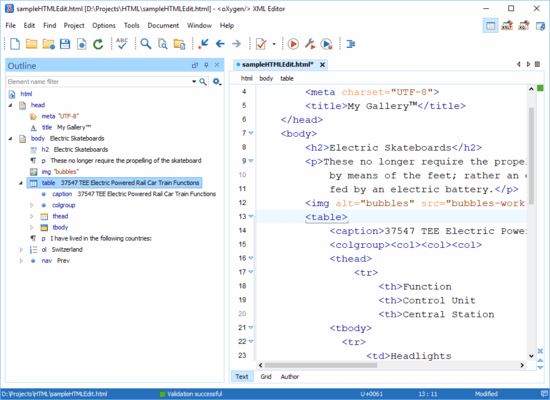 Screenshot von Oxygen XML Editor Enterprise (AI-ready)